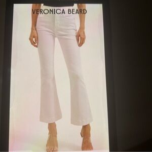 Veronica Beard Carly Kick Flare jeans White Denim NEW festival women size 29/8